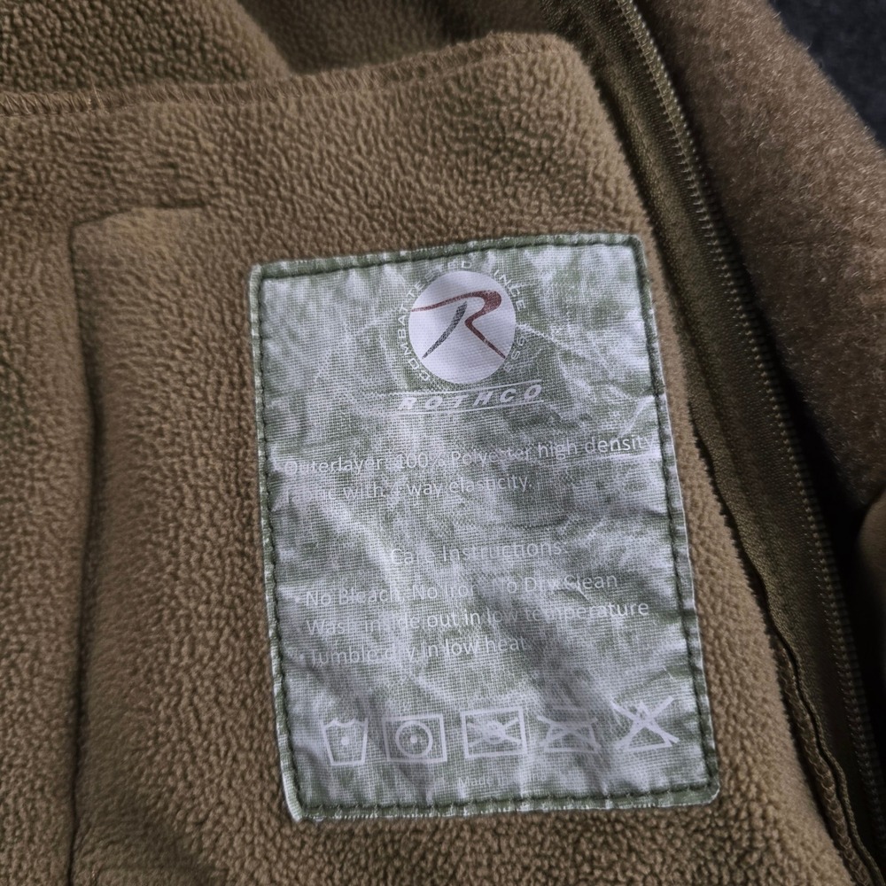 Rothco Tactical Hooded Soft Shell Jacket Coyote Brown Fleece Military Men's XL - Picture 3 of 16